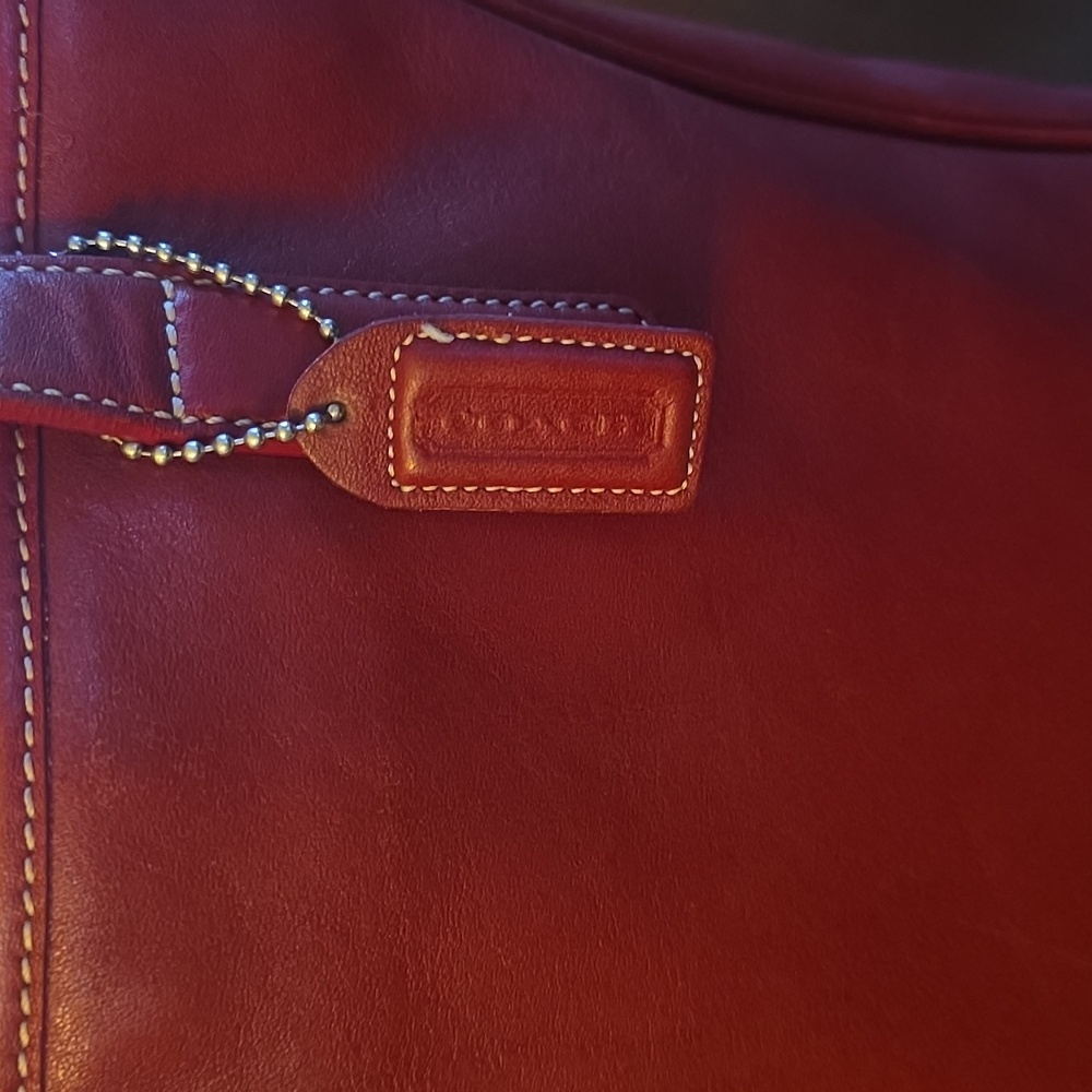 Coach 2002 Vintage Hampton Lunch Tote Bag In Red ❤️ - Picture 3 of 17